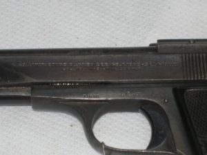 Pistolet Lepage 1924, les marquages.